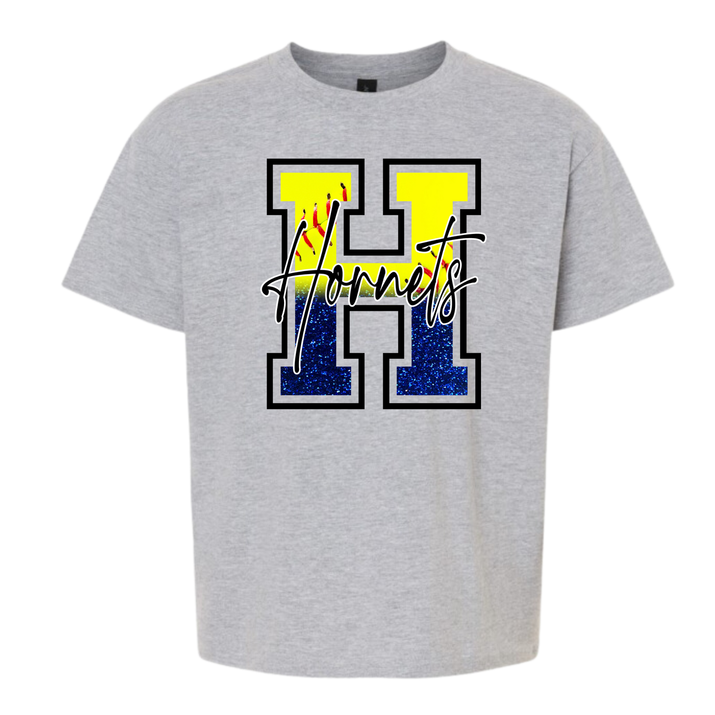Softball Glitter Hornets Youth Tee