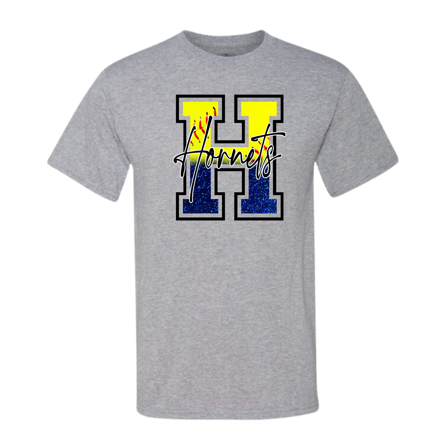 Softball Glitter Hornets Tee
