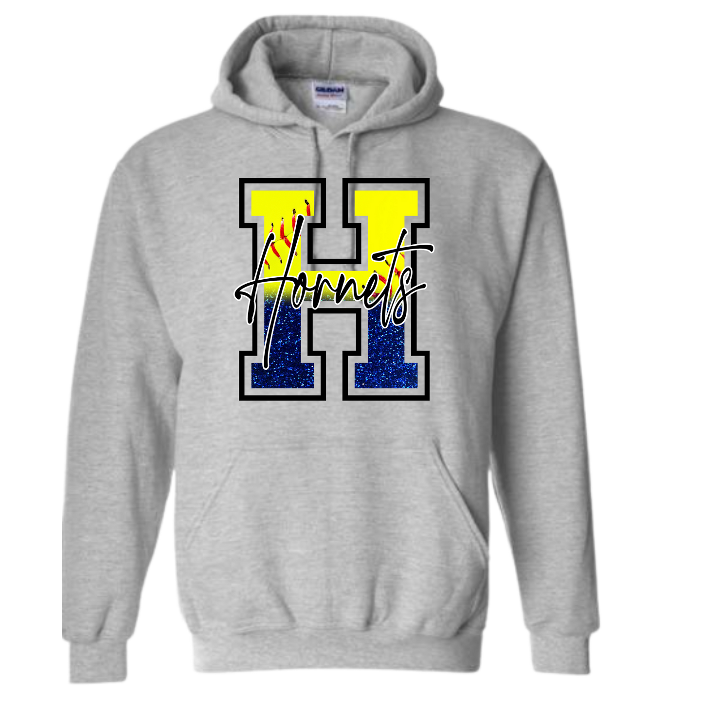 Softball Glitter Hornets Hoodie
