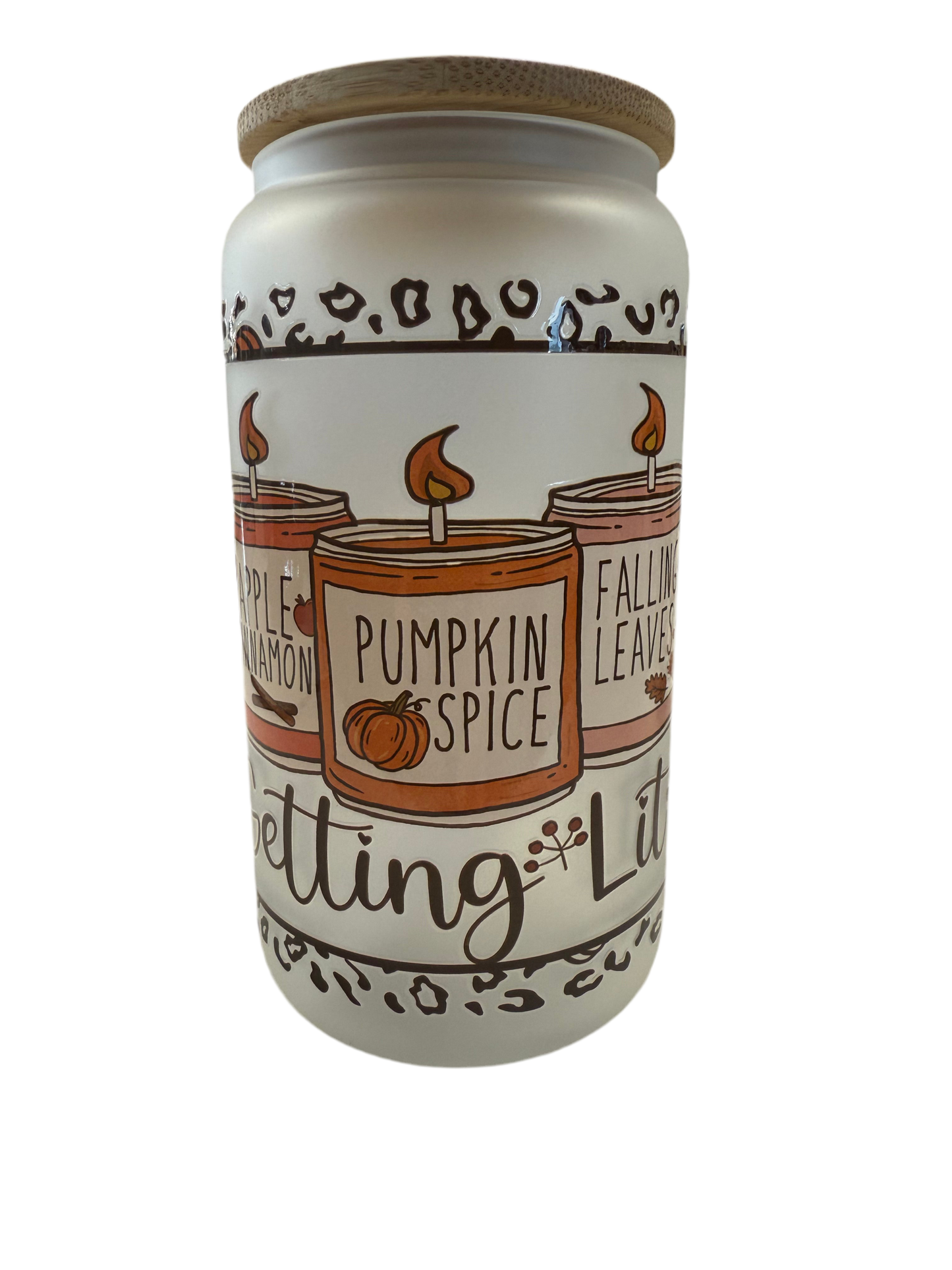 Glass Can, Getting Lit, 16oz frosted glass