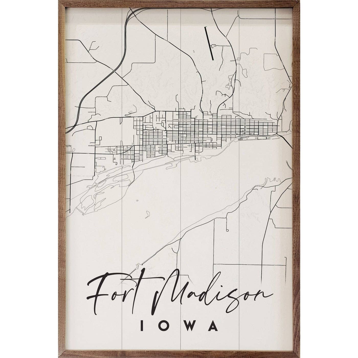 Map Personalized Coordinates City State White