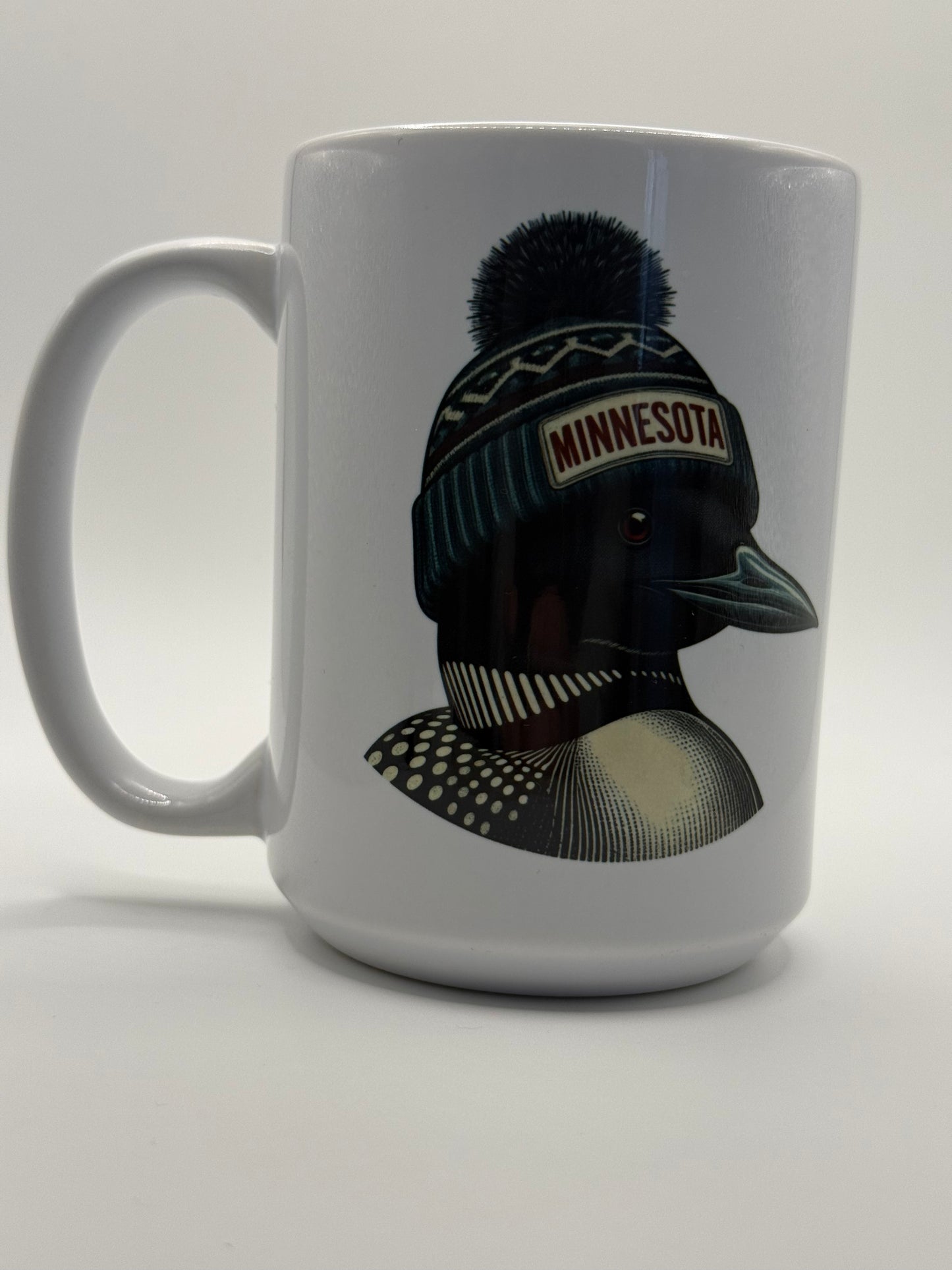 Minnesota Loon with Beanie, Coffee Mug, 15oz