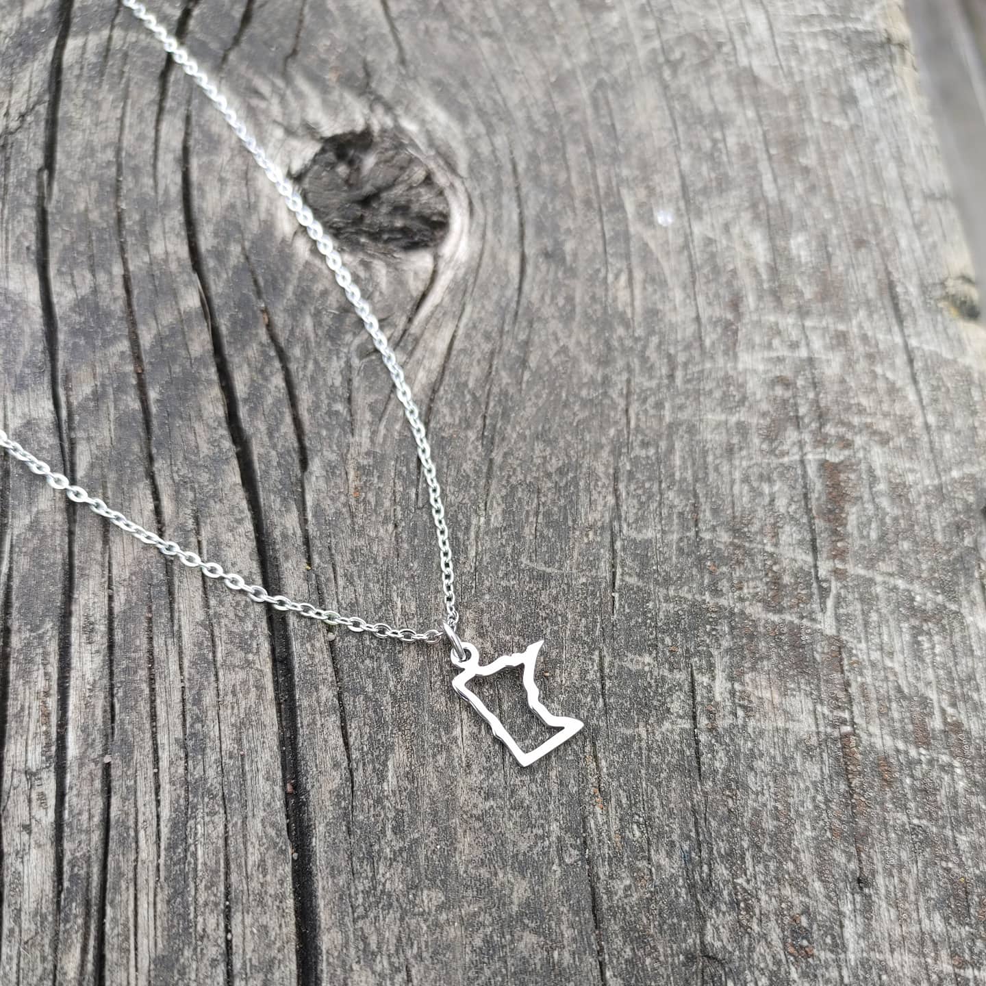Minnesota outline necklace