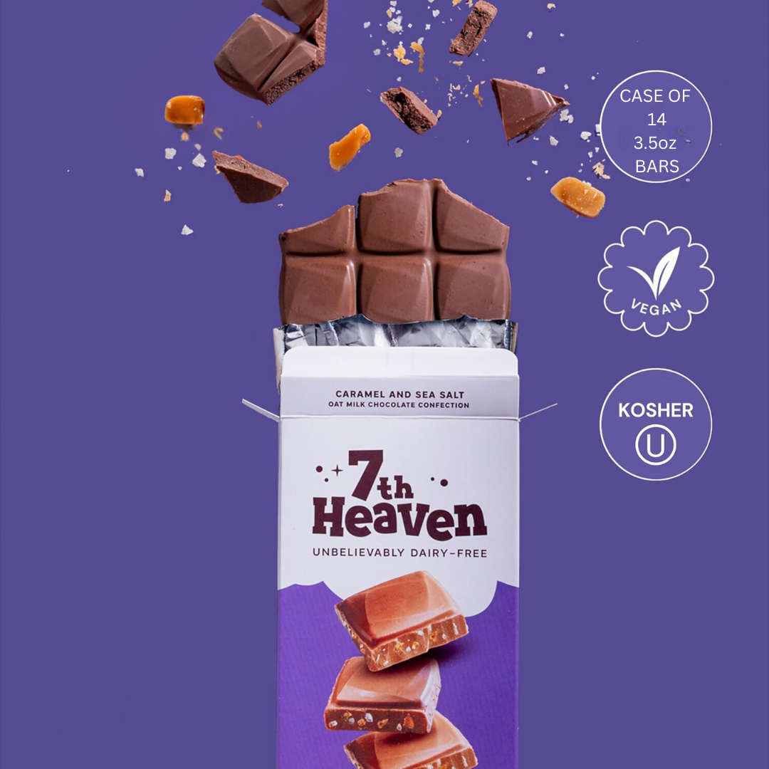 Vegan Oat Milk Chocolate Bar: Caramel & Sea Salt, Dairy-Free