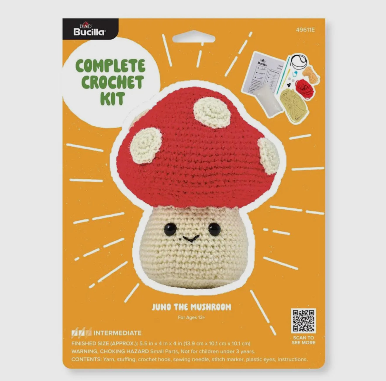 Crochet Kit, Juno the Mushroom