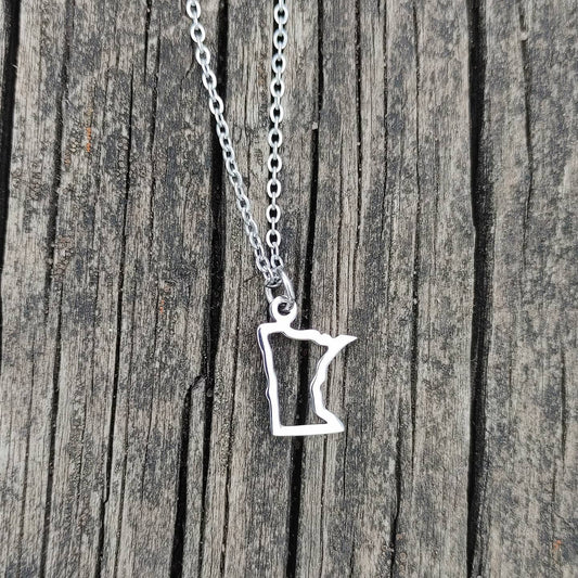 Minnesota outline necklace