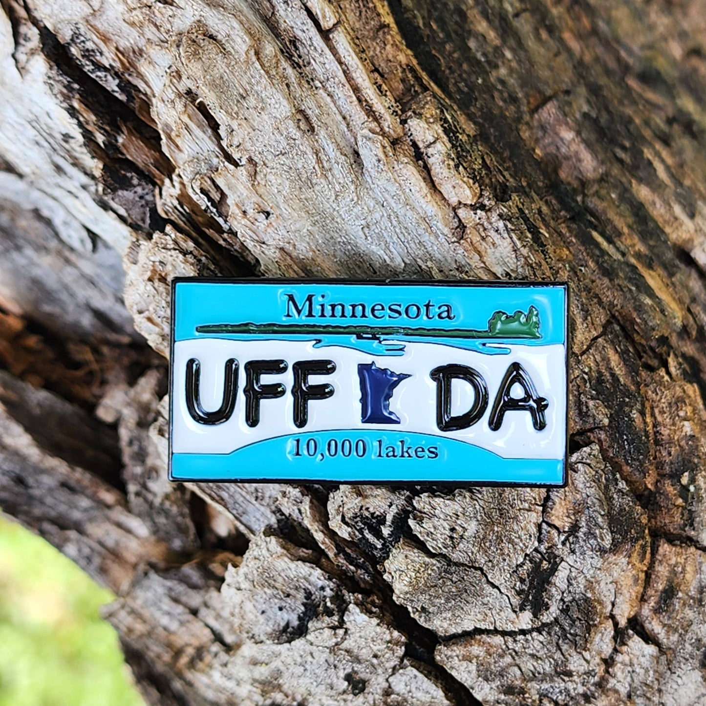 MN UFF DA license plates soft enamel pin