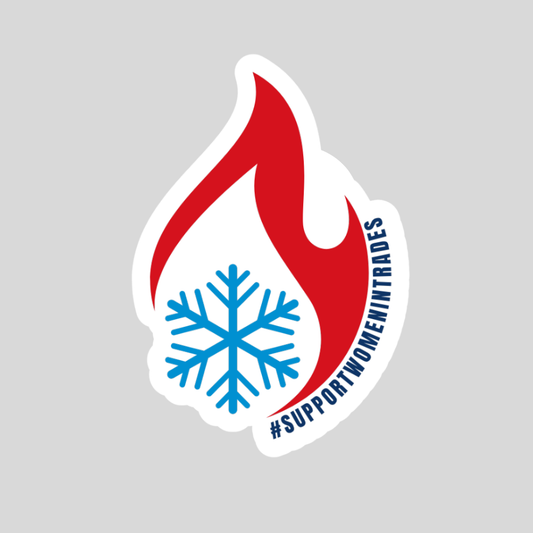 Support Women in Trades HVAC Sticker, Amber Czech