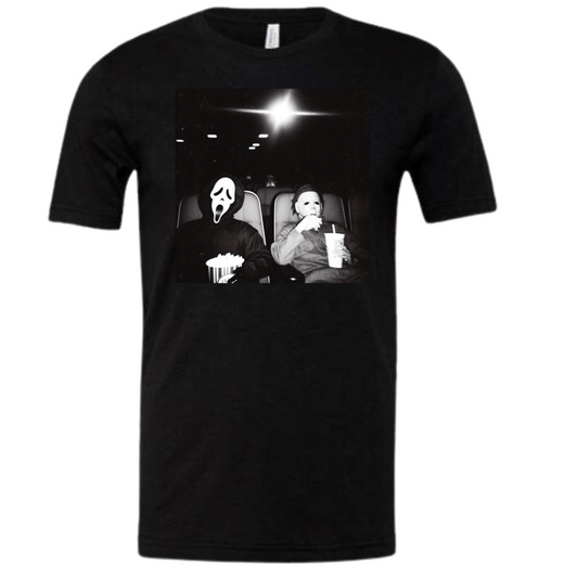 Horror Movie Black & White Shirt