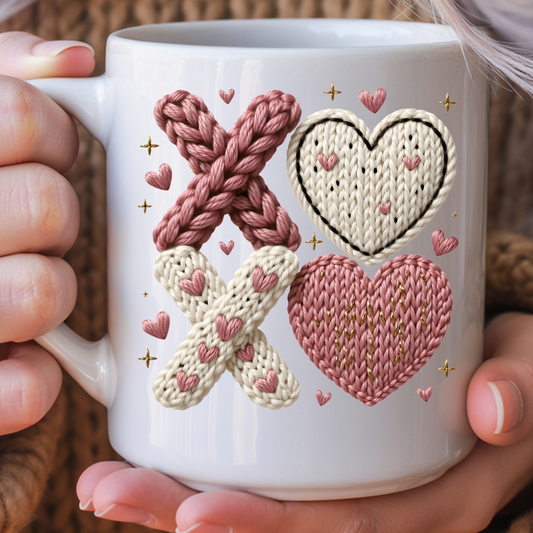 Valentine's Day Knit XOXO | Drinkware