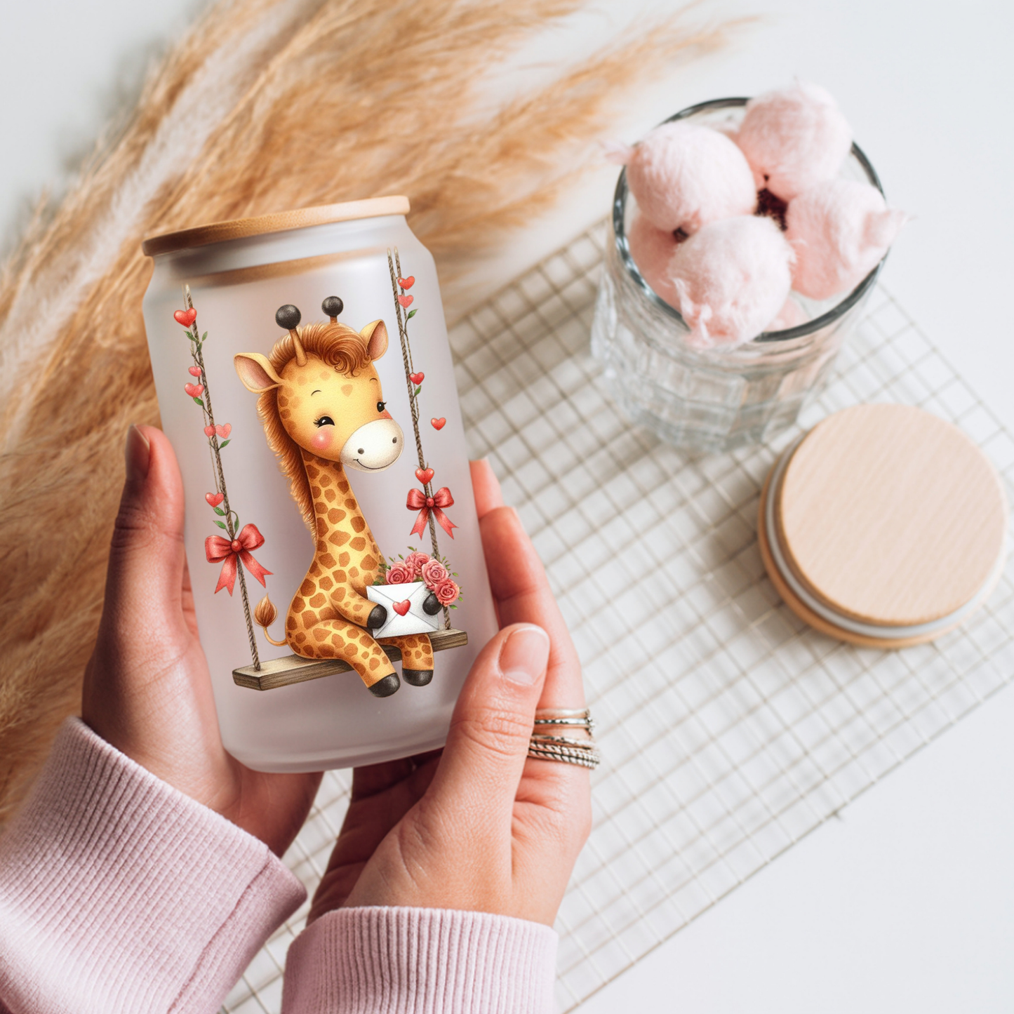 Valentine's Day Cute Critters on Swings | Drinkware