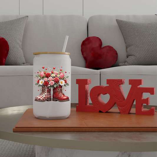 Valentine's Day Floral Boots | Drinkware