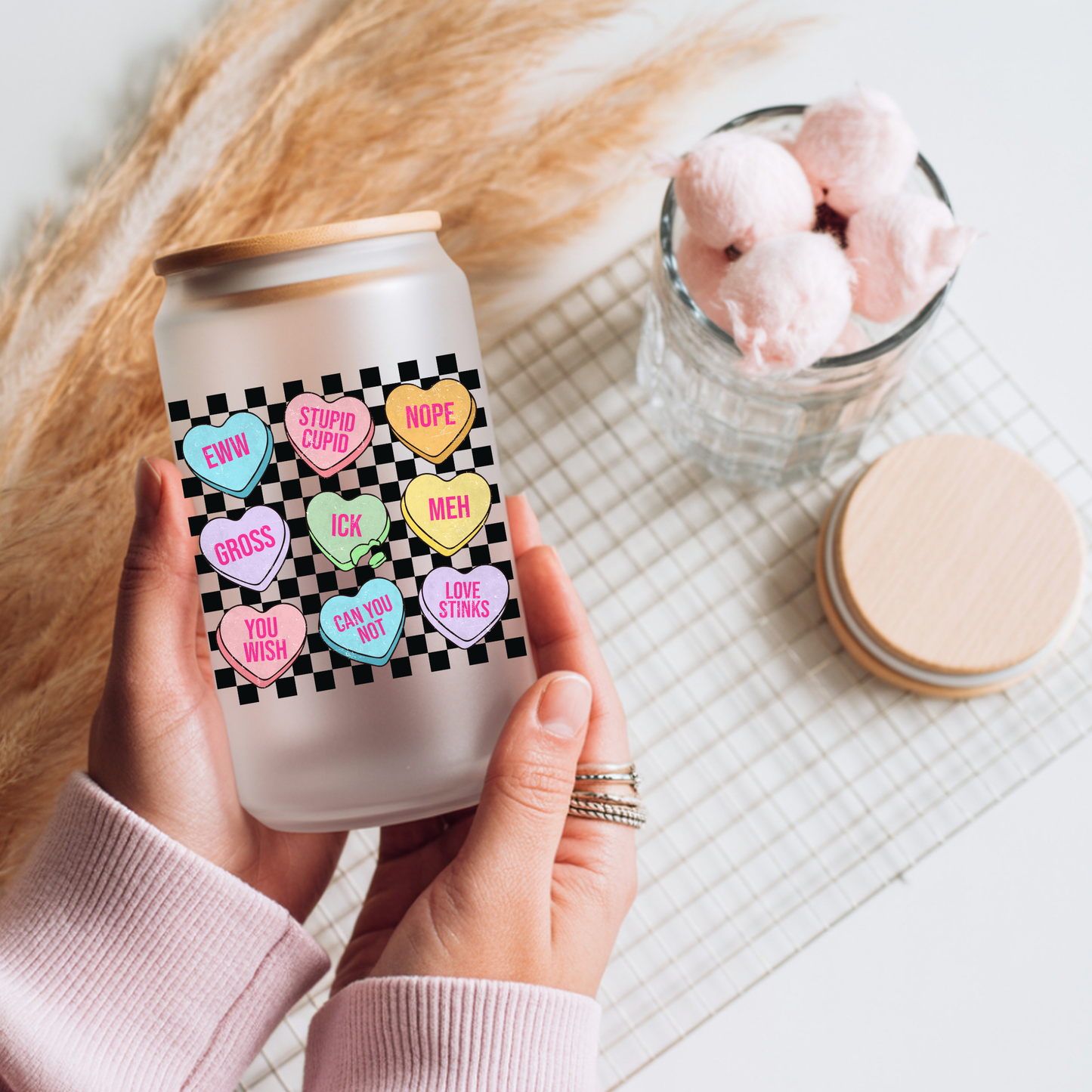 AntiValentine's Day Candy Hearts | Drinkware