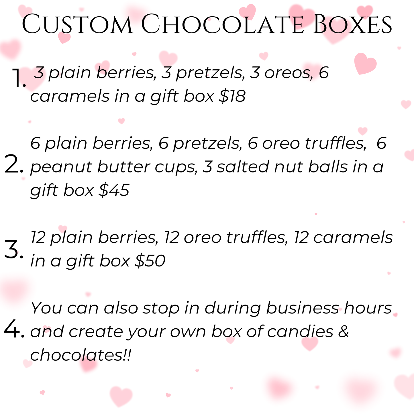 Mother's Day Custom Chocolate Boxes