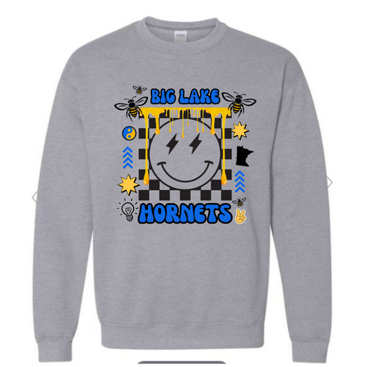 Curcha Big Lake Adult Smiley Crewneck