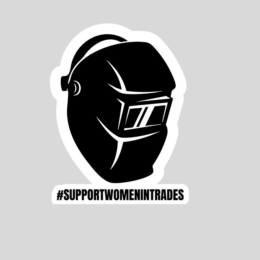 Support Women in Trades Welder Sticker, Amber Czech