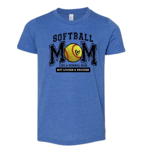 Softball Mom - Like a Normal Mom but Louder & Prouder Shirt