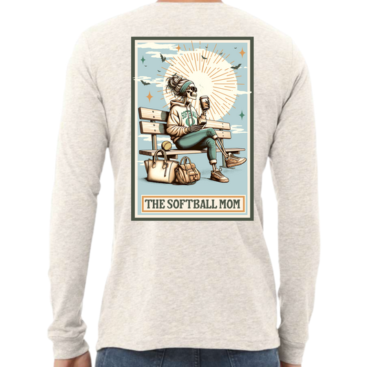 Softball Skull Mom Shirt