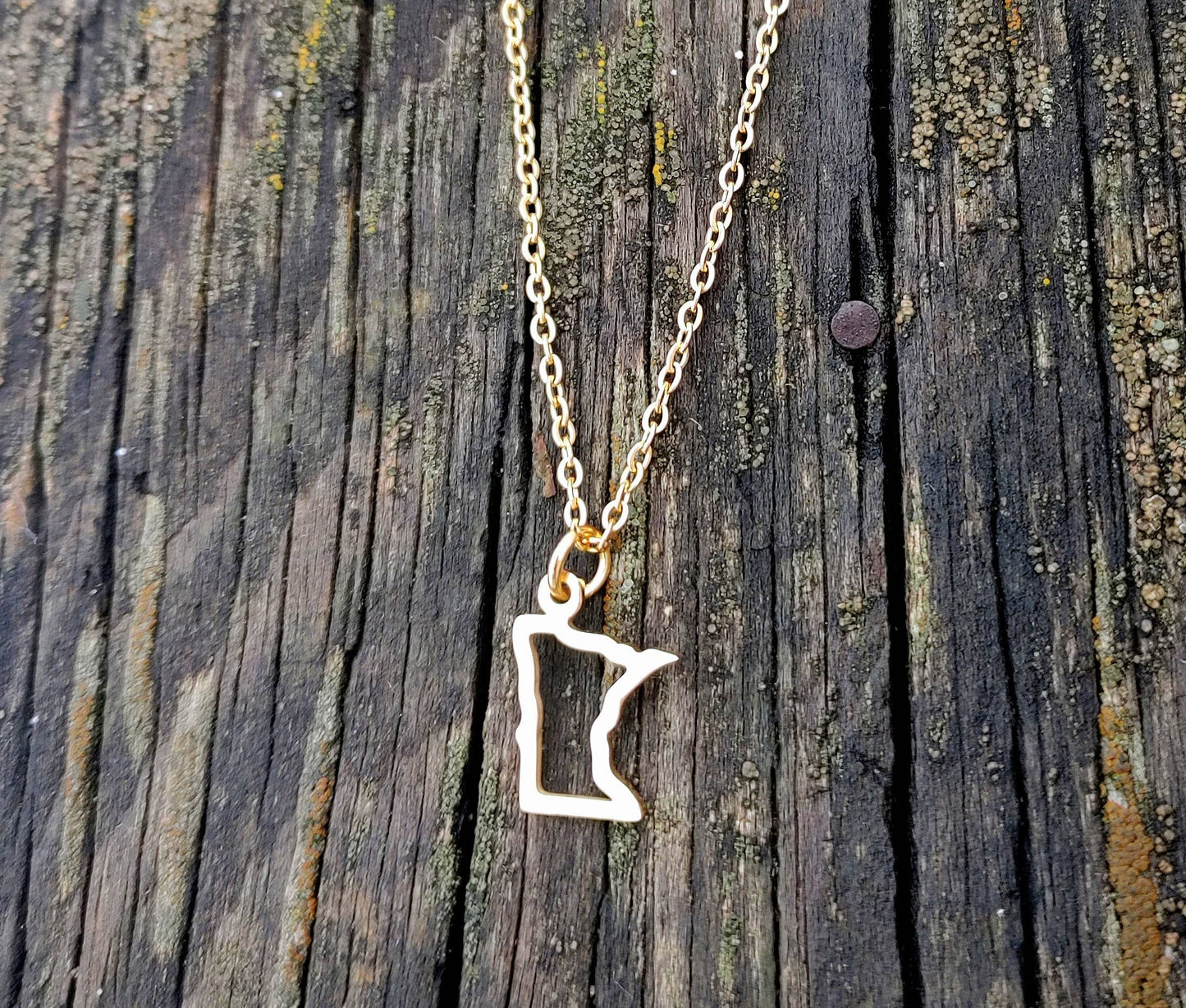 Minnesota outline necklace