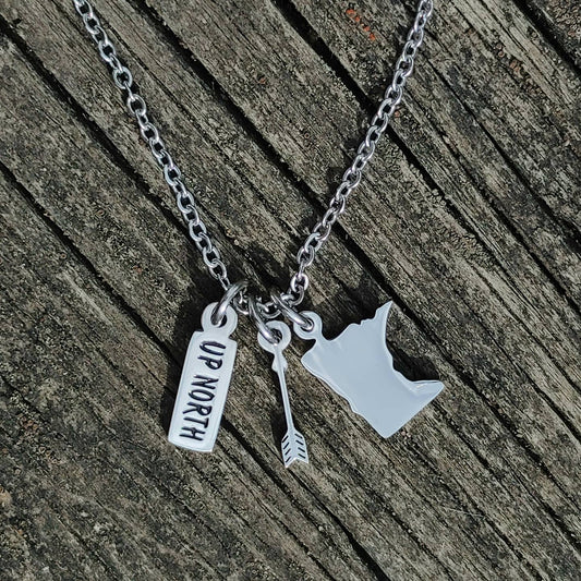 Minnesota Up North  charm necklace