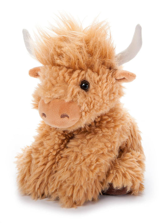 Petting Zoo Stuffies, 9" (18cm) Highland Cow Blonde