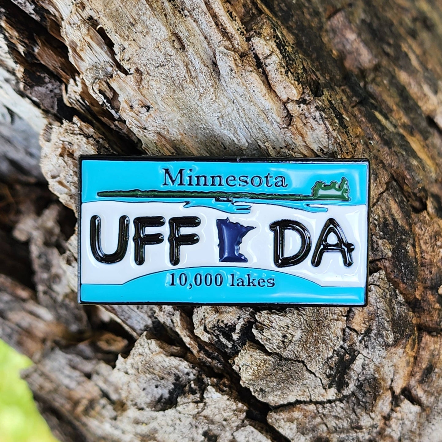 MN UFF DA license plates soft enamel pin