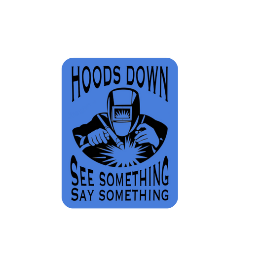 Hoods Down See Something Say Something Sticker, Amber Czech