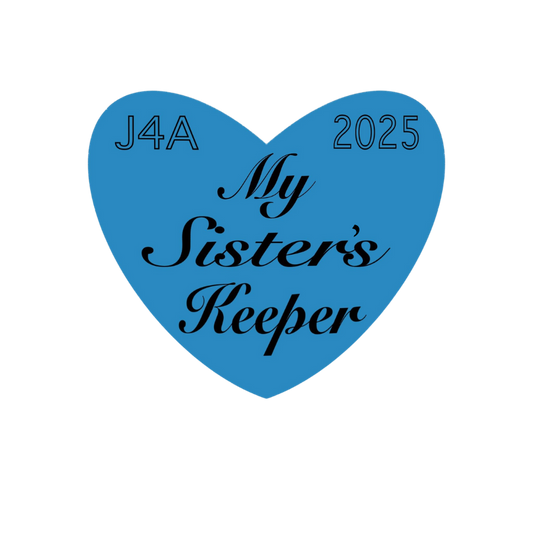 Sister's Keeper Blue Heart Sticker, Amber Czech