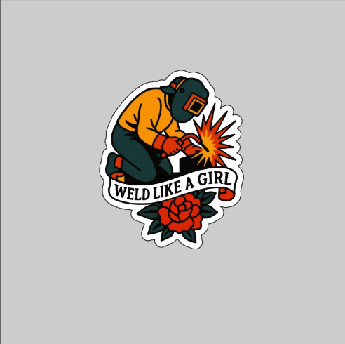 Weld Like a Girl Sticker, Amber Czech